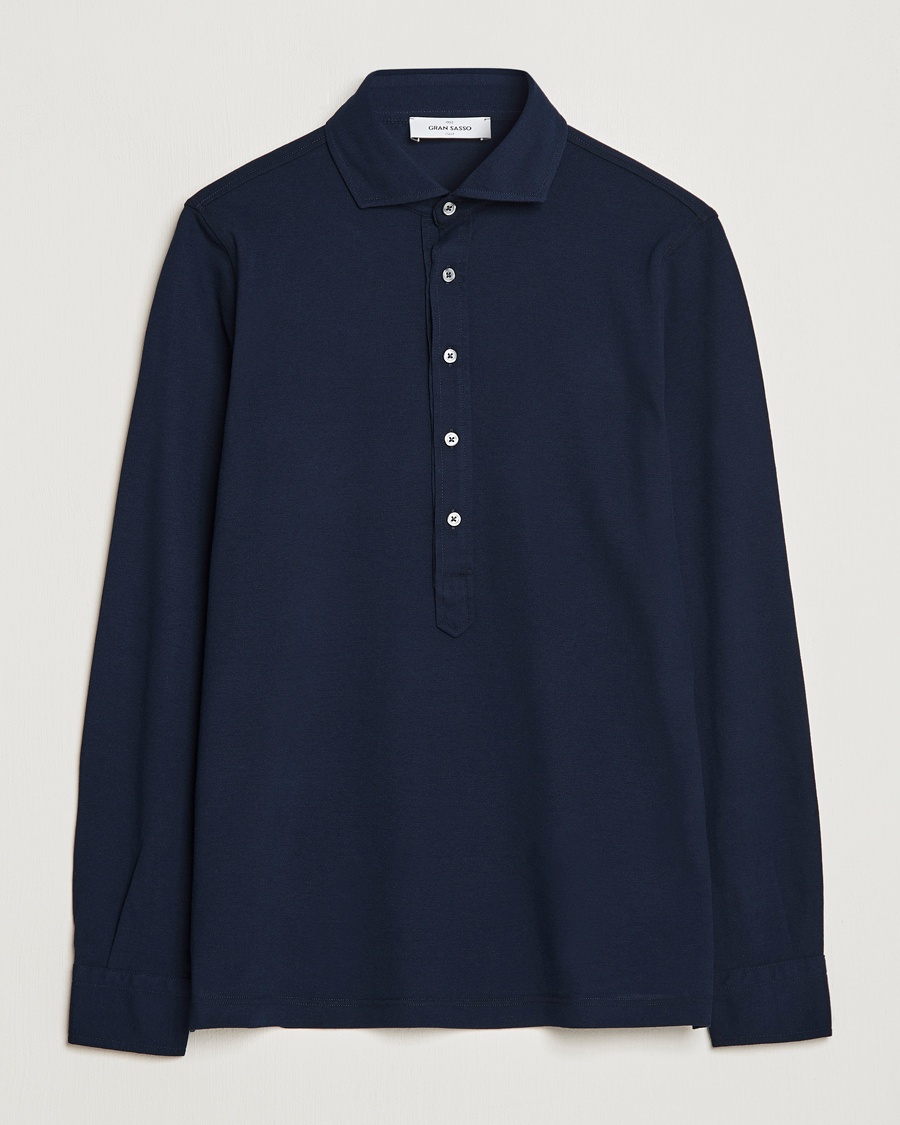 Gran Sasso Popover Shirt Navy – Azul