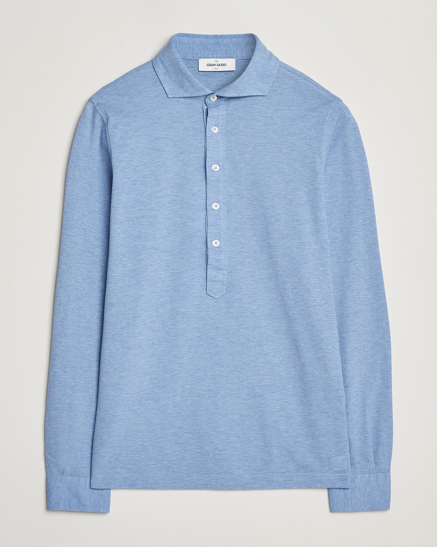 Gran Sasso Popover Shirt Light Blue – Azul