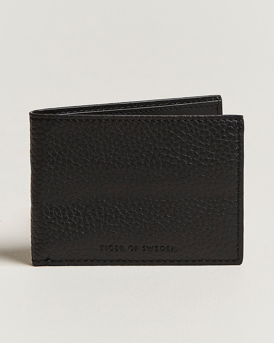 Tiger of Sweden Wrene Grained Leather Wallet Black – Negro