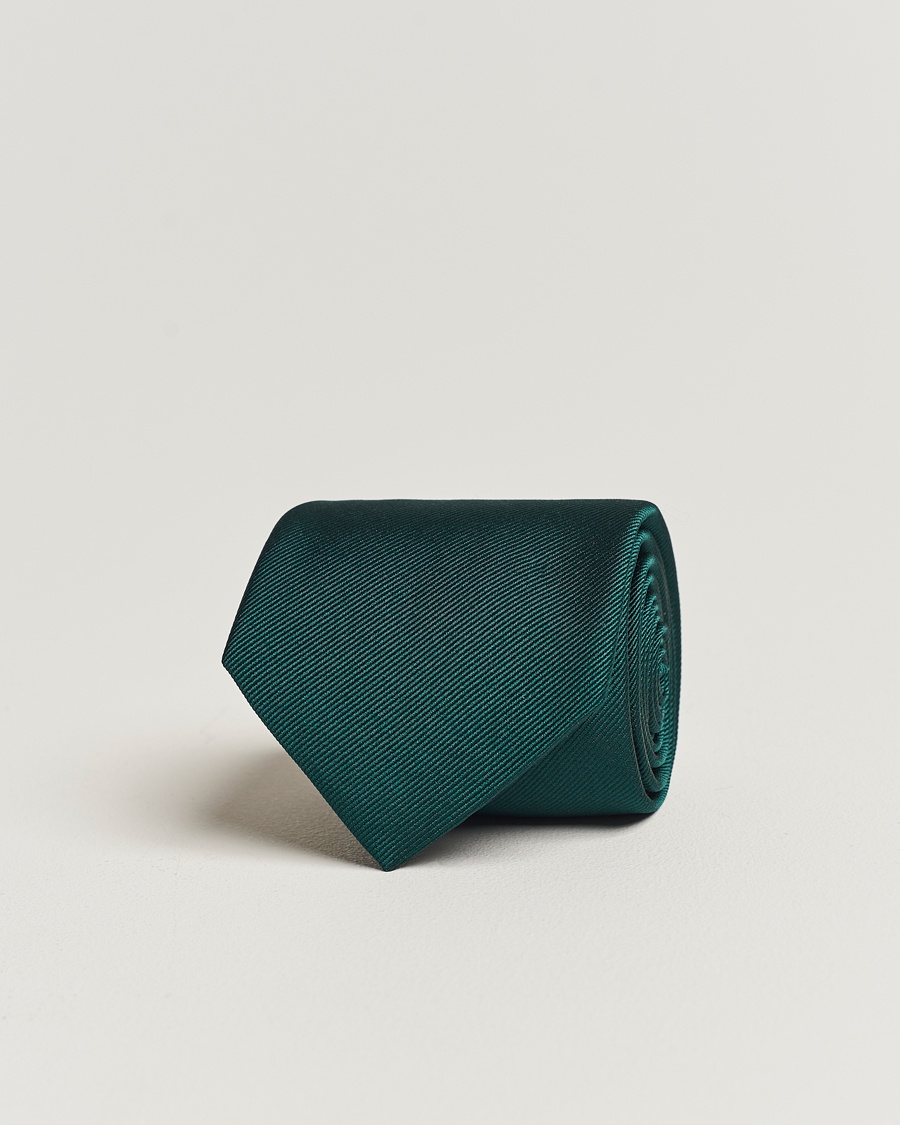 Amanda Christensen Plain Classic Tie 8 cm Dark Green – Verde