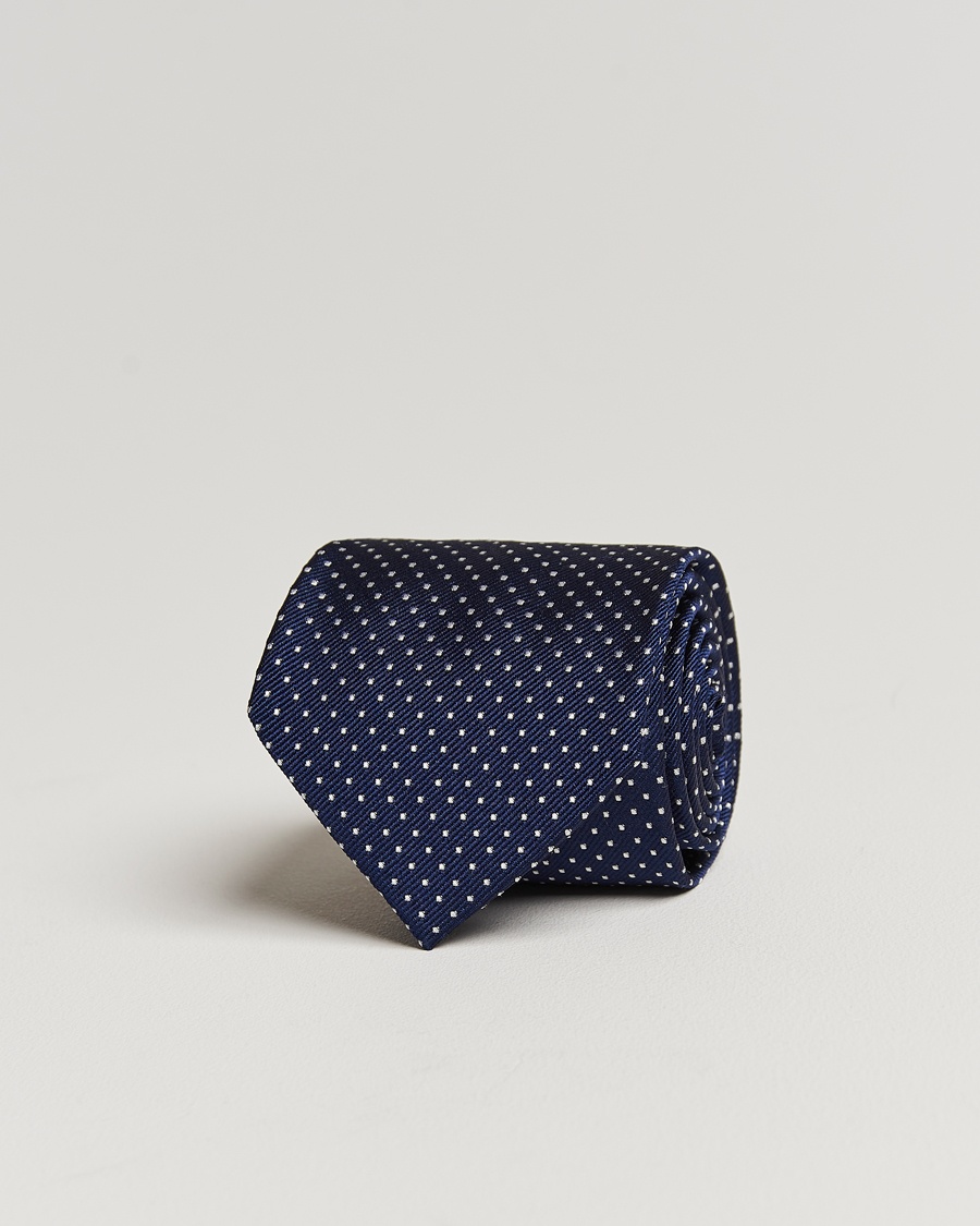 Amanda Christensen Micro Dot Classic Tie 8 cm Navy/White – Azul
