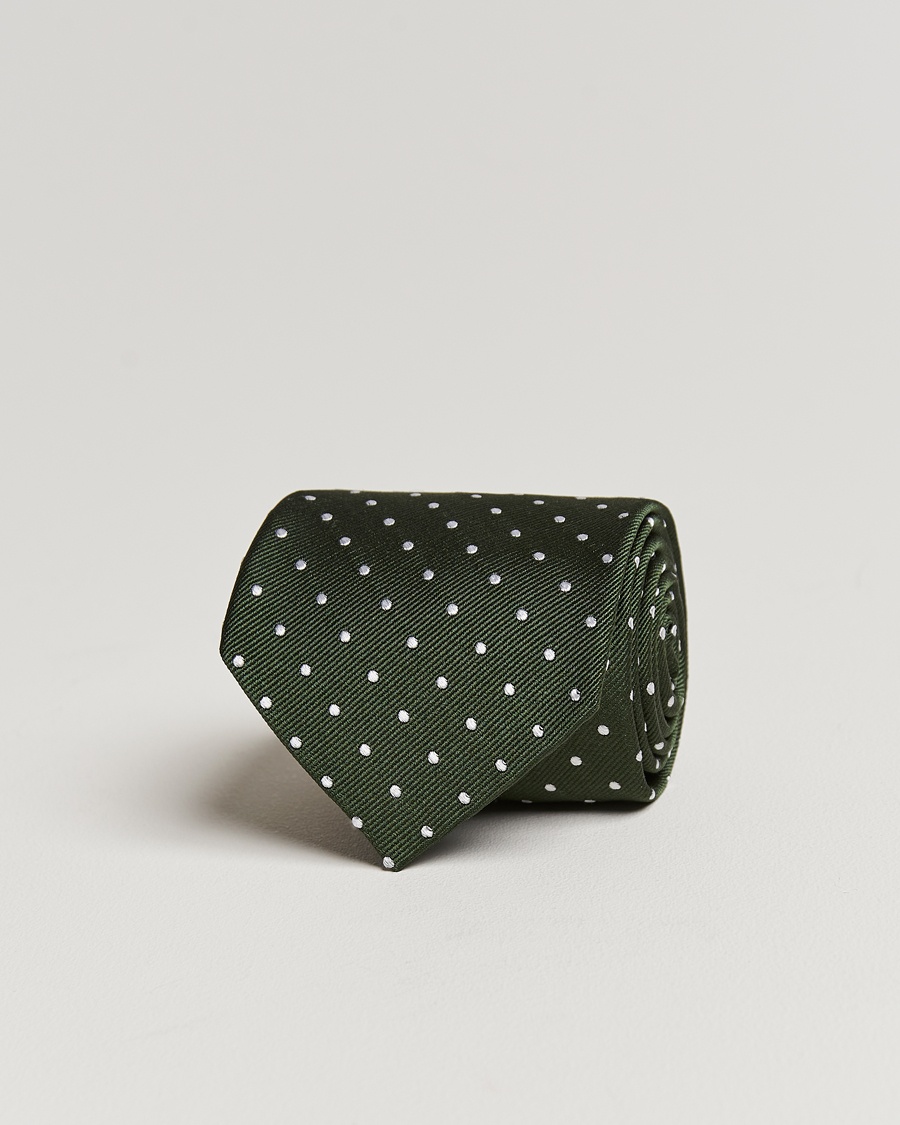 Amanda Christensen Dot Classic Tie 8 cm Green/White – Verde