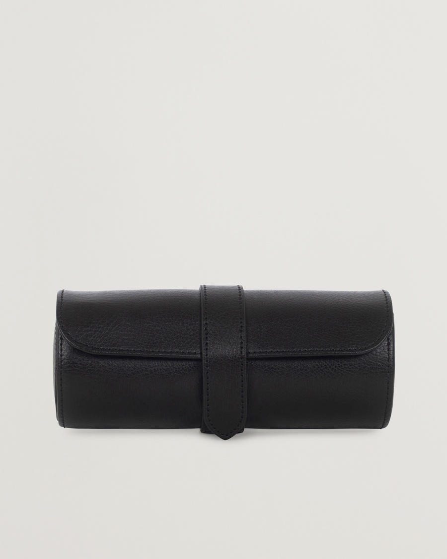 WOLF Blake Triple Watch Roll Black/Grey – Negro