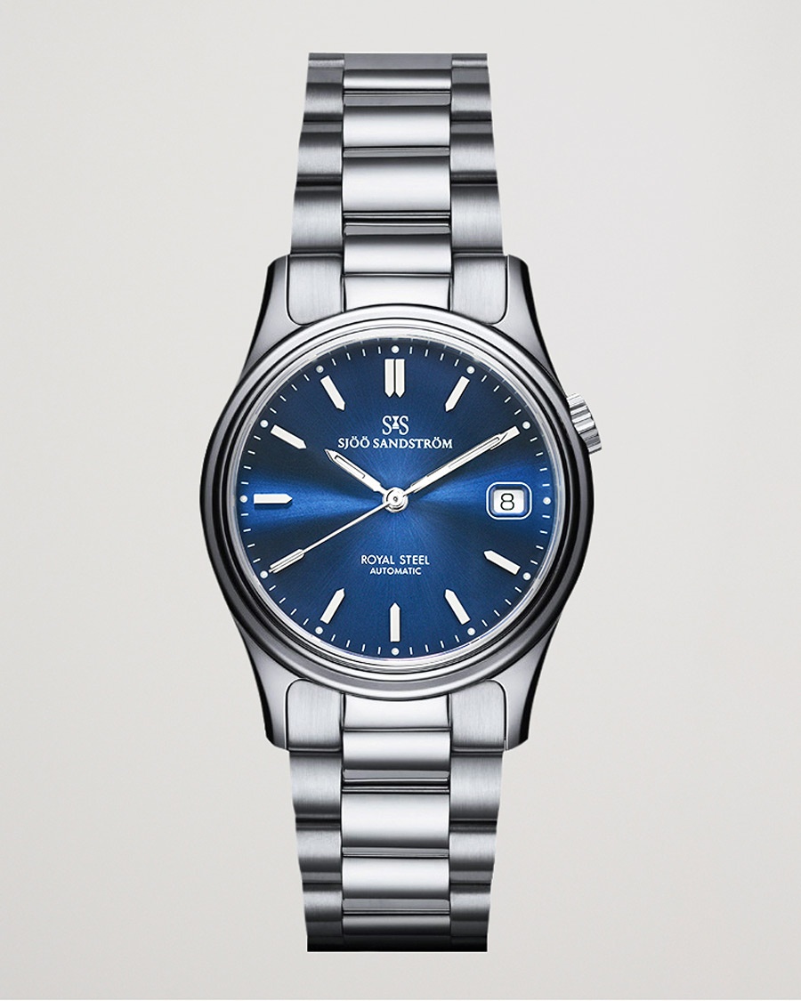 Sjöö Sandström Royal Steel Classic 36mm Blue and Steel – Azul