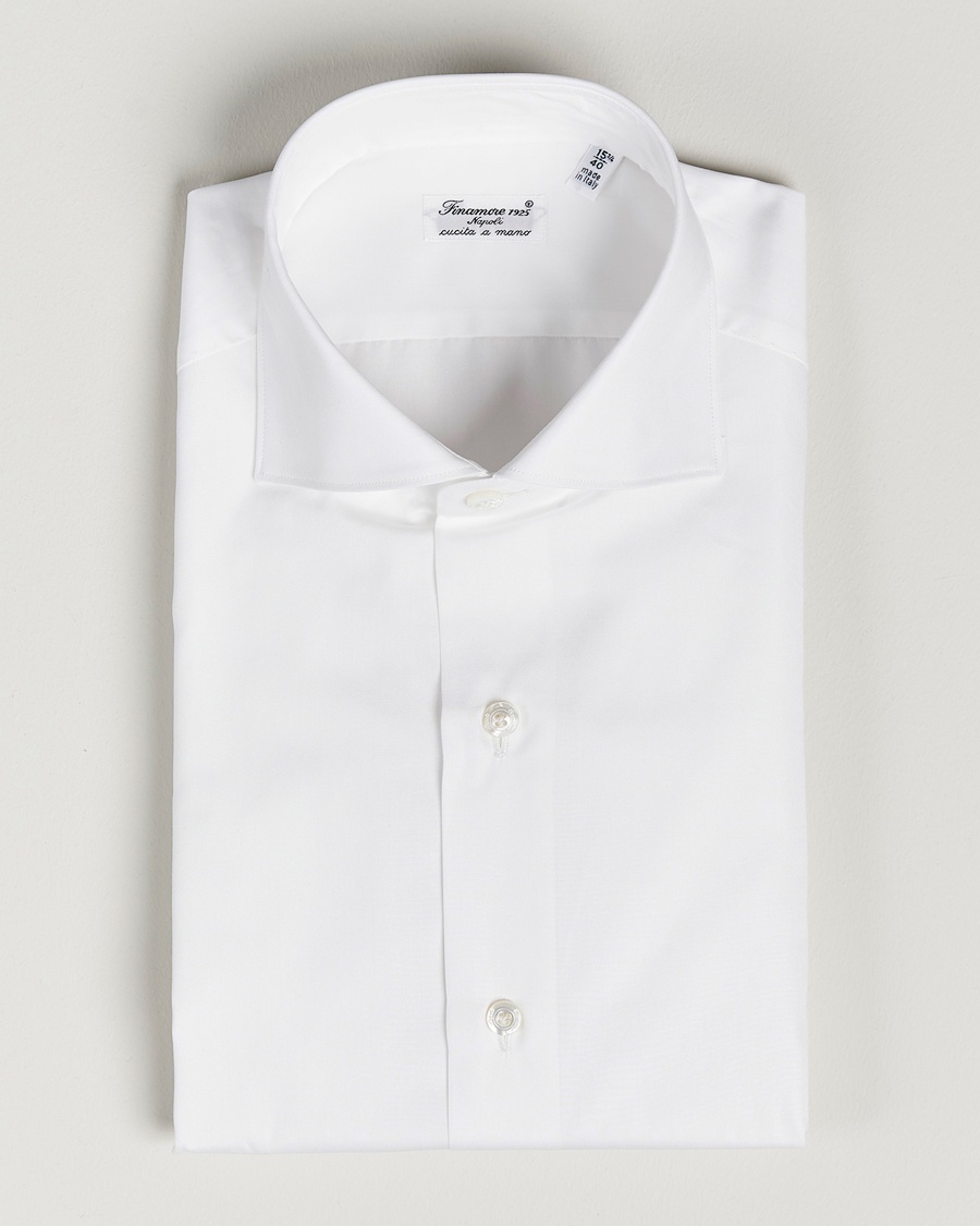 Finamore Napoli Milano Slim Fit Classic Shirt White – Blanco