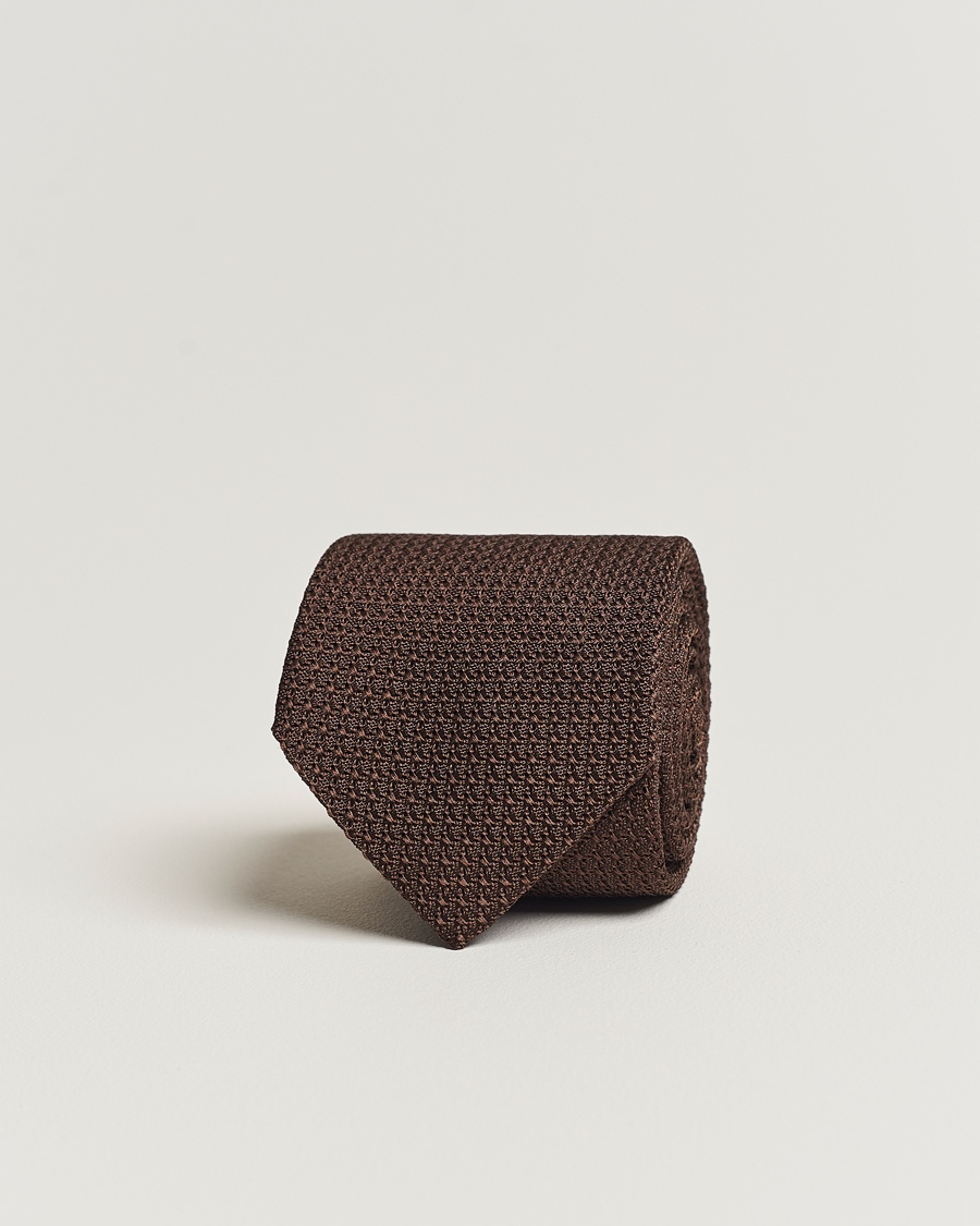 Amanda Christensen Silk Grenadine 8 cm Tie Brown – Marrón