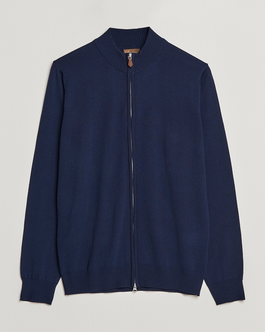 Stenströms Merino Full Zip Navy – Azul