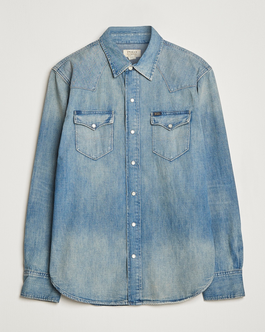 Polo Ralph Lauren Icon Wester Denim Shirt Light Blue – Azul
