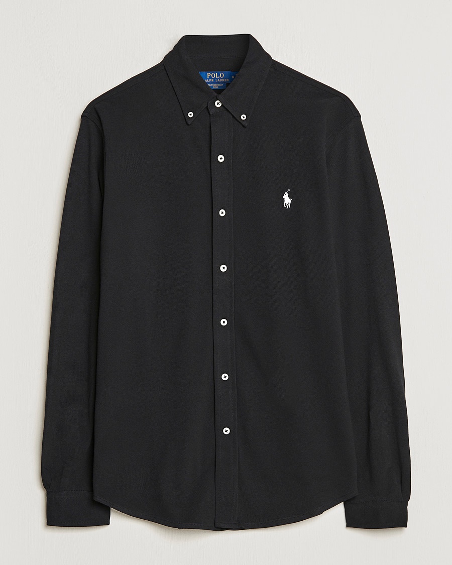 Polo Ralph Lauren Featherweight Mesh Shirt Polo Black – Negro
