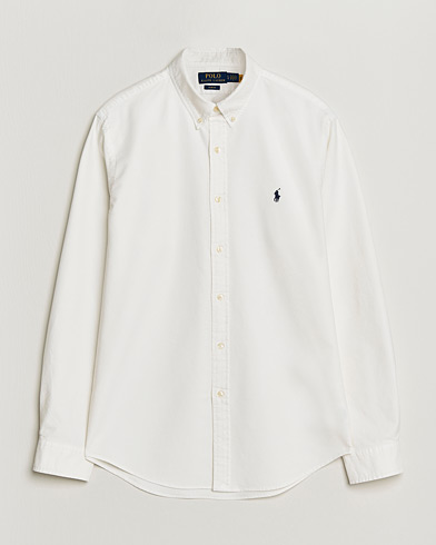 Polo Ralph Lauren Slim Fit Garment Dyed Oxford Shirt White – Blanco
