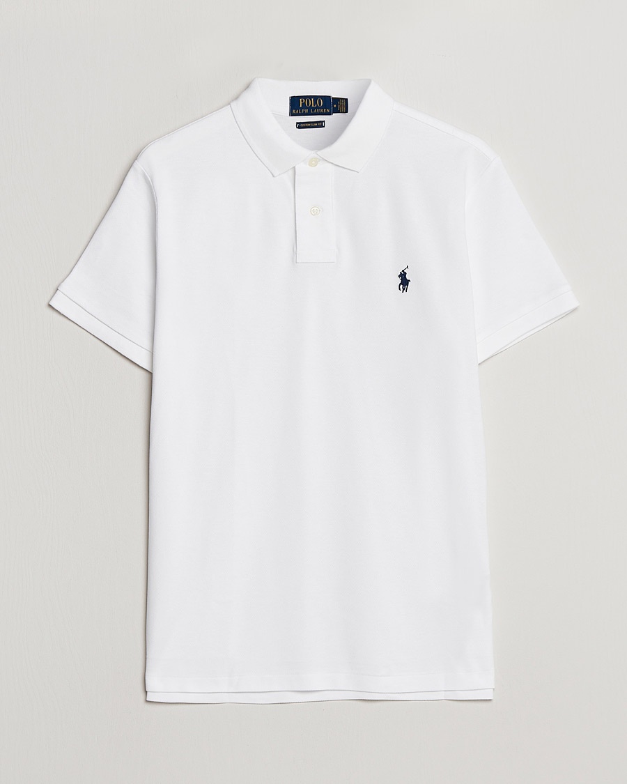 Polo Ralph Lauren Custom Slim Fit Polo White – Blanco