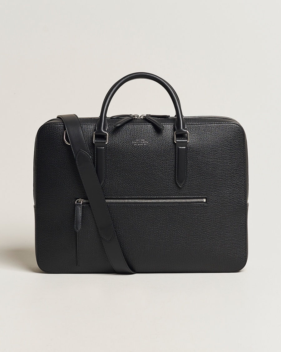 Smythson SmythsonLudlow Large Briefcase With Zip FrontBlack – Negro