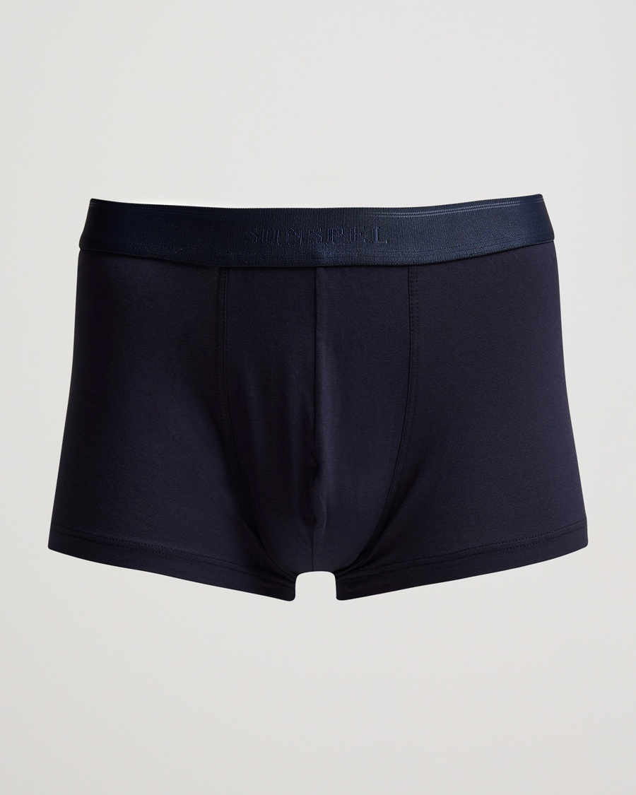 Sunspel Cotton Stretch Trunk Navy – Azul
