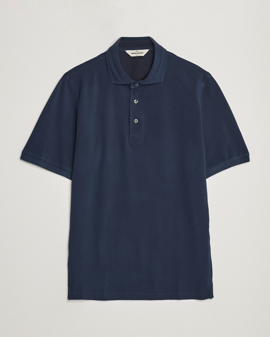 Gran Sasso Washed Polo Navy – Azul