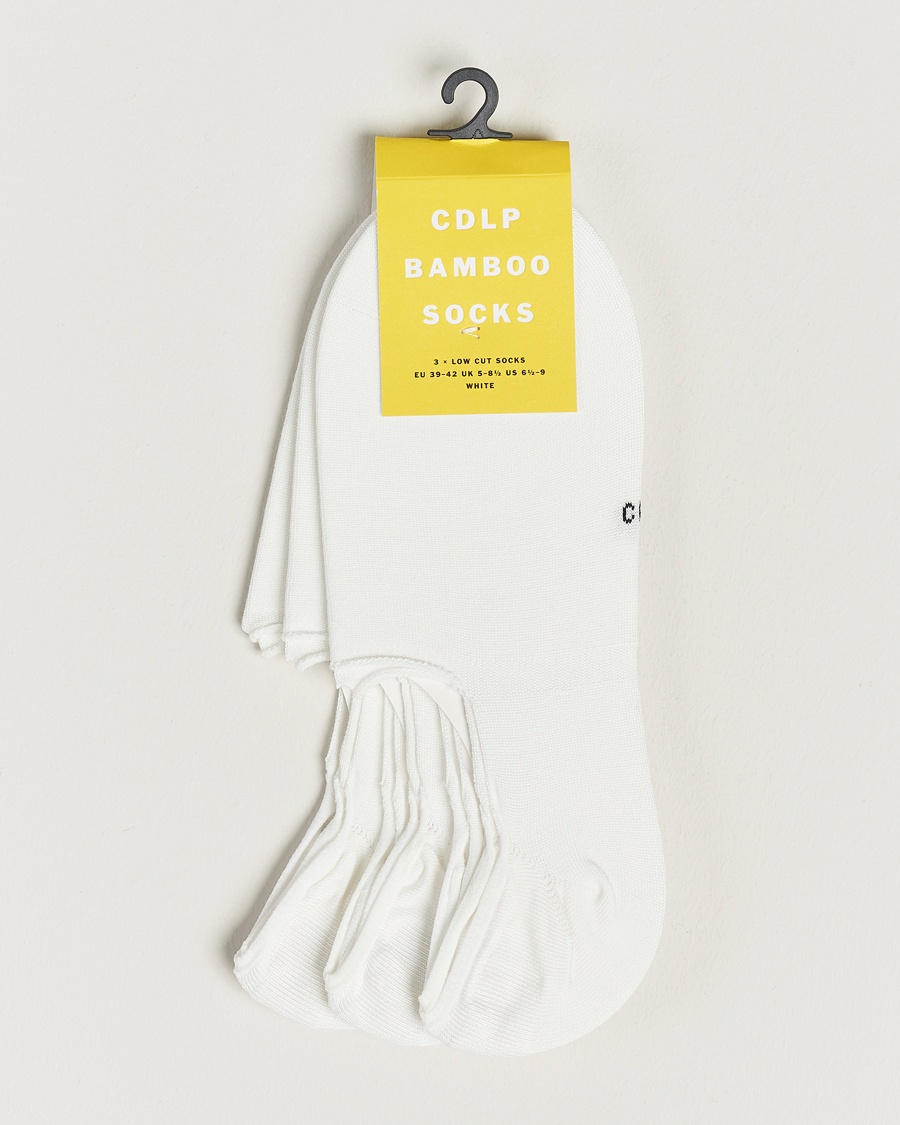 CDLP 3-Pack No Show Socks White – Blanco