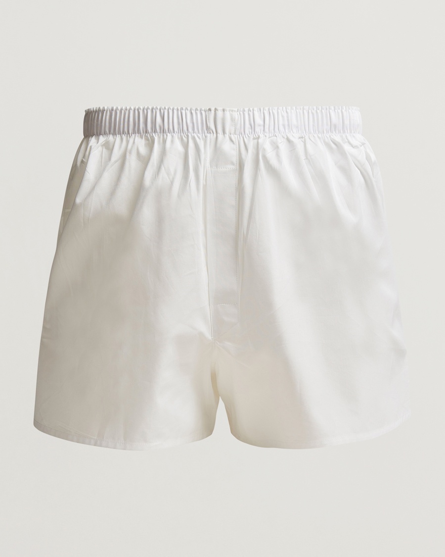Sunspel Classic Woven Cotton Boxer Shorts White – Blanco