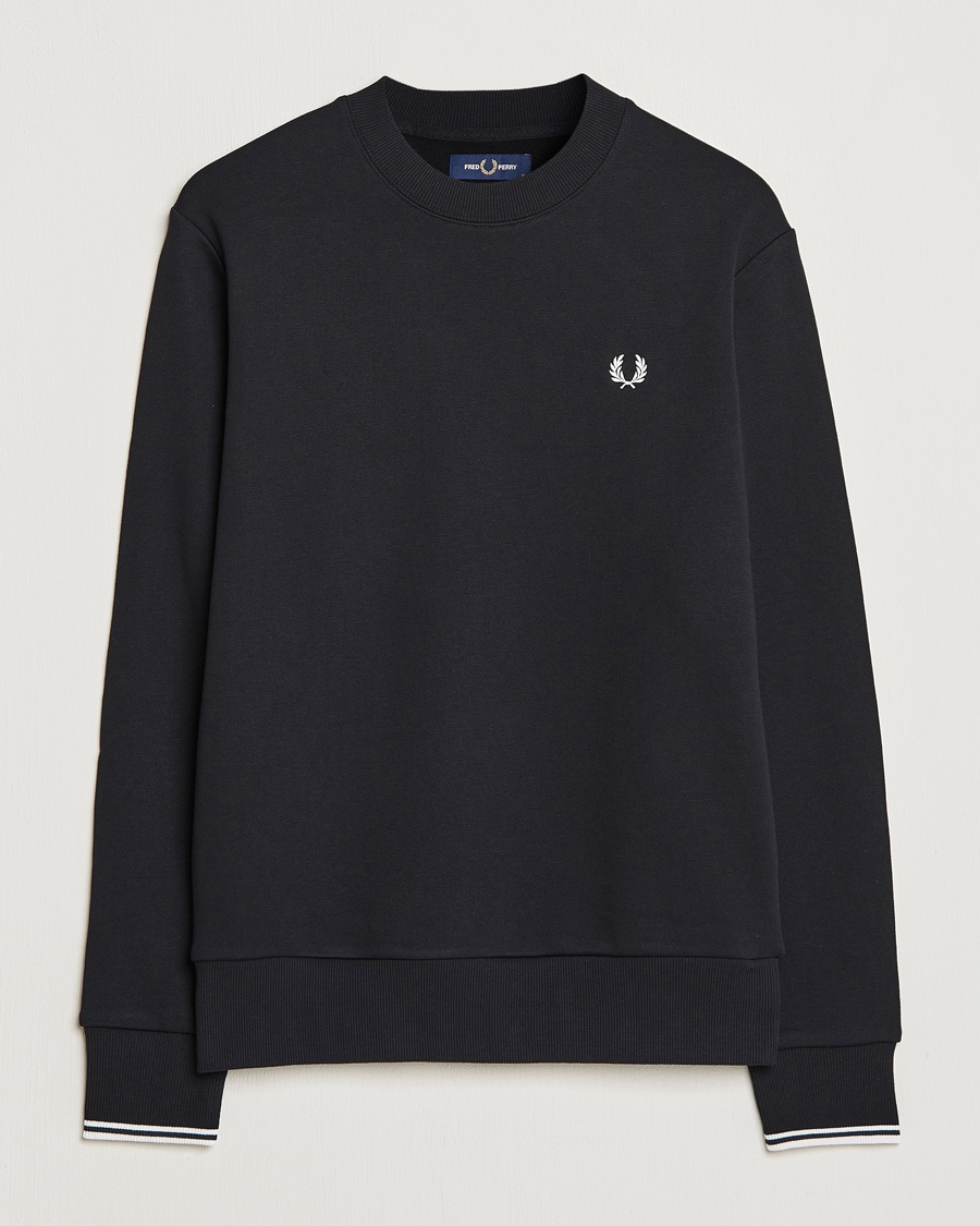 Fred Perry Crew Neck Sweatshirt Black – Negro