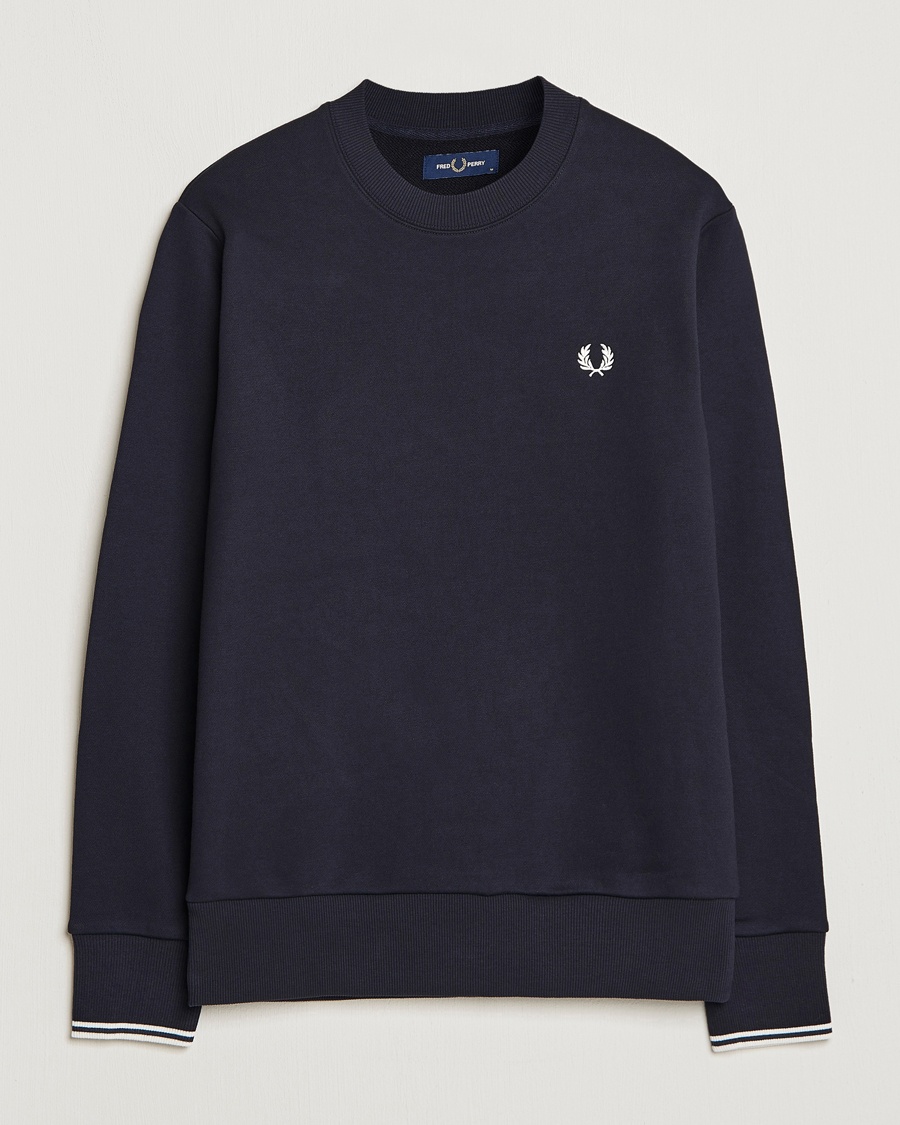 Fred Perry Crew Neck Sweatshirt Navy – Azul