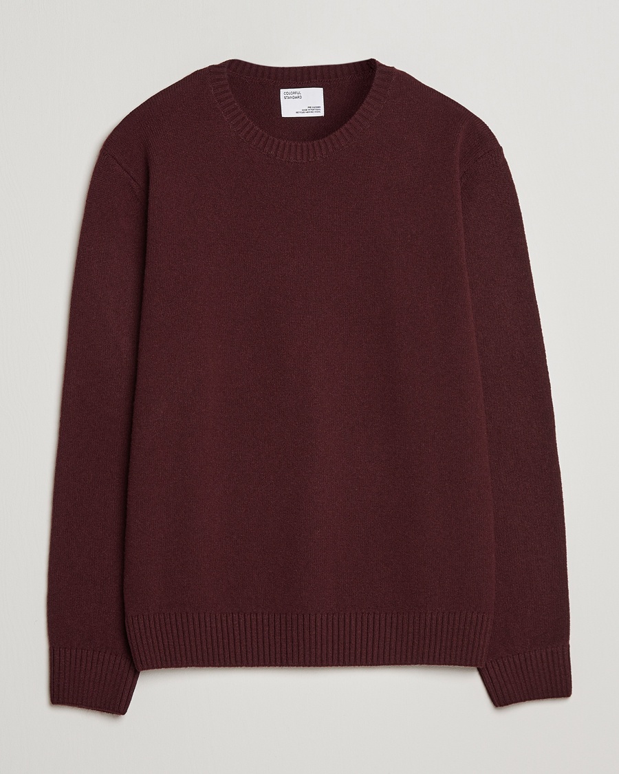 Colorful Standard Classic Merino Wool Crew Neck Oxblood Red – Rojo