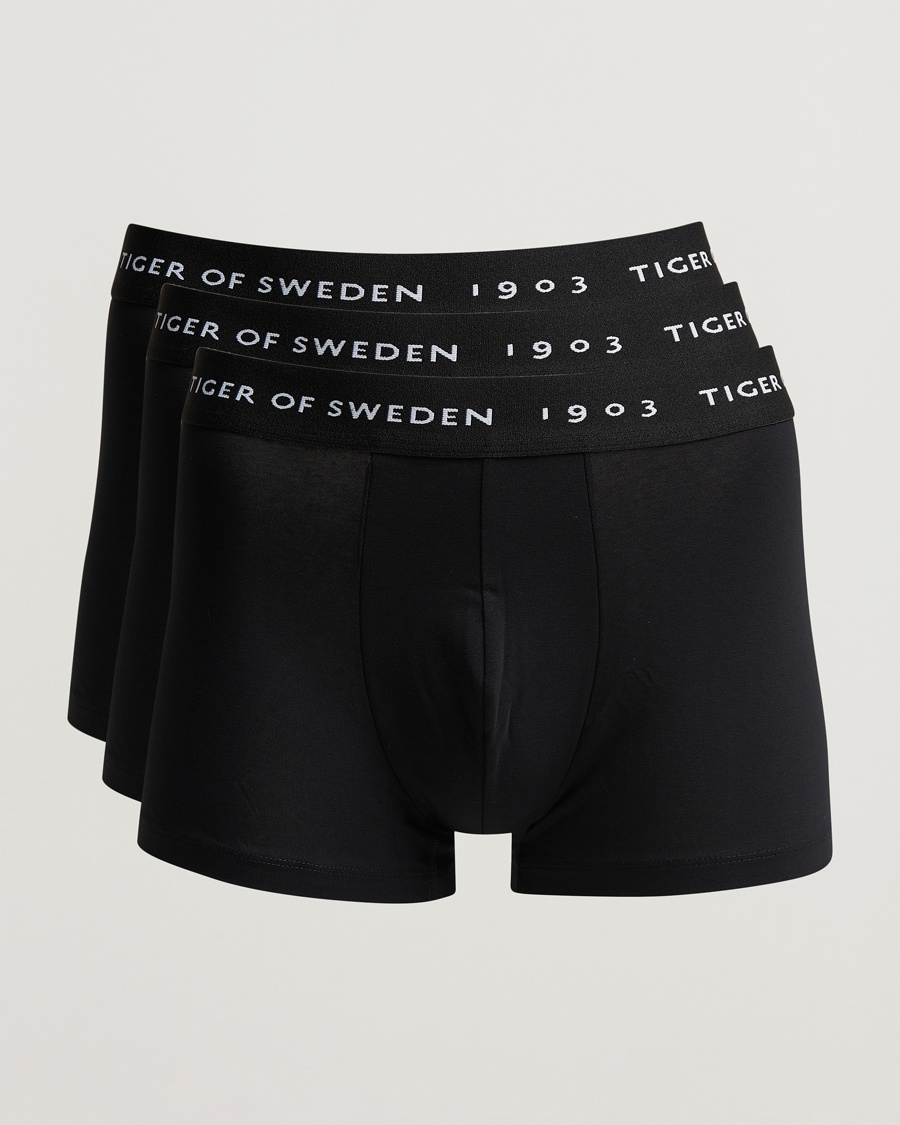 Tiger of Sweden Hermod Cotton 3-Pack Boxer Brief Black – Negro