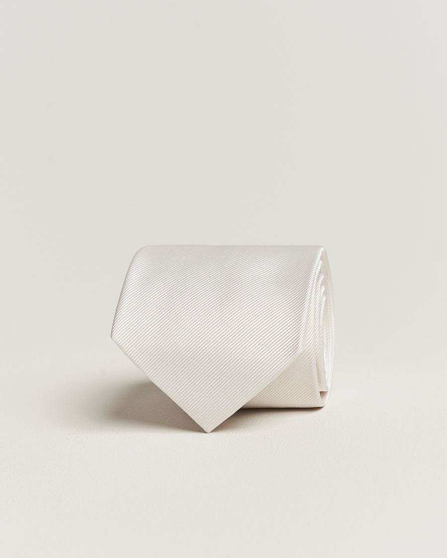 Amanda Christensen Plain Classic Tie 8 cm White – Blanco