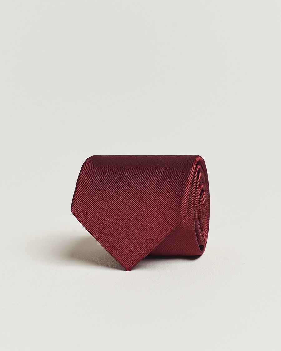 Amanda Christensen Plain Classic Tie 8 cm Bordeaux – Rojo