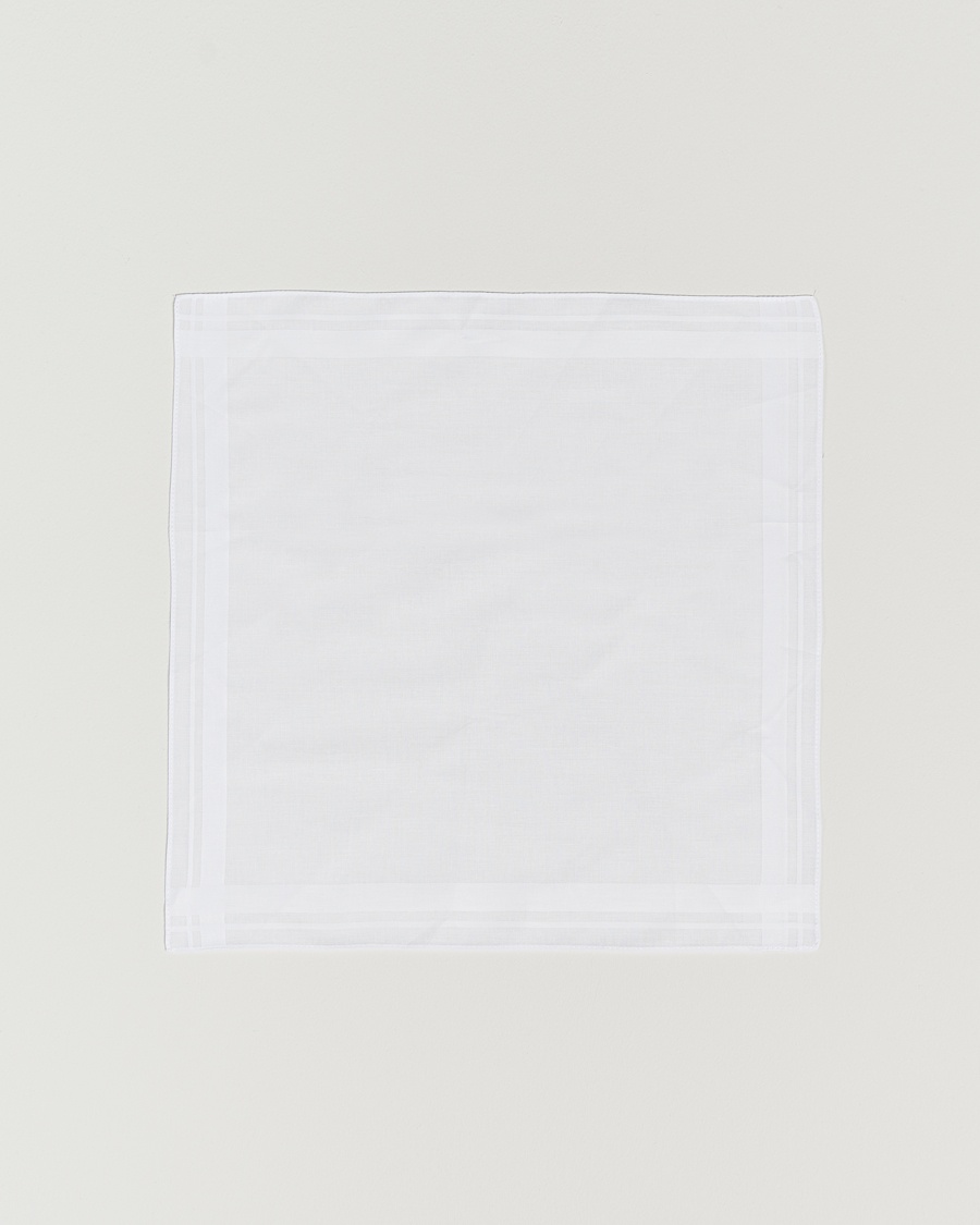 Amanda Christensen Cotton Pocket Square White – Blanco