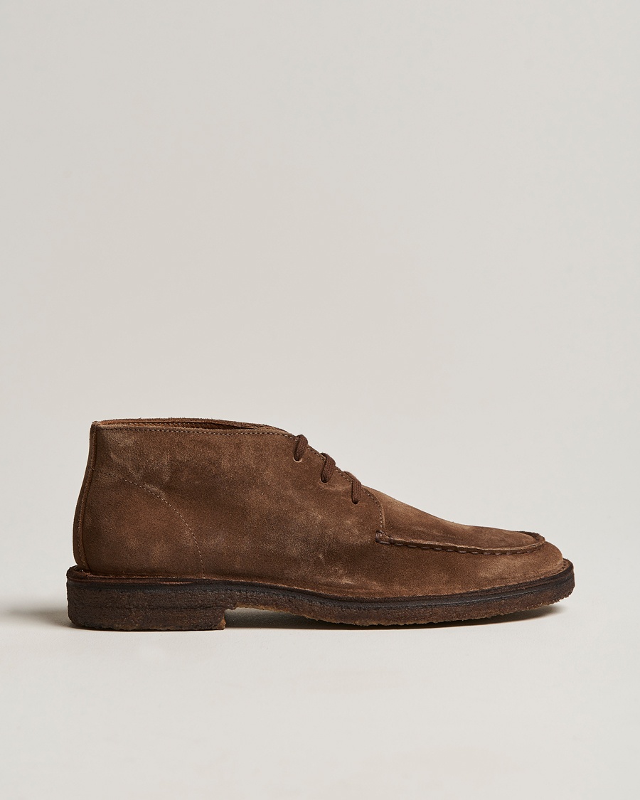 Drake's Crosby Moc-Toe Suede Chukka Boots Brown – Marrón