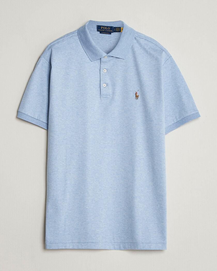 Polo Ralph Lauren Luxury Pima Cotton Polo Jamaica Heather – Azul