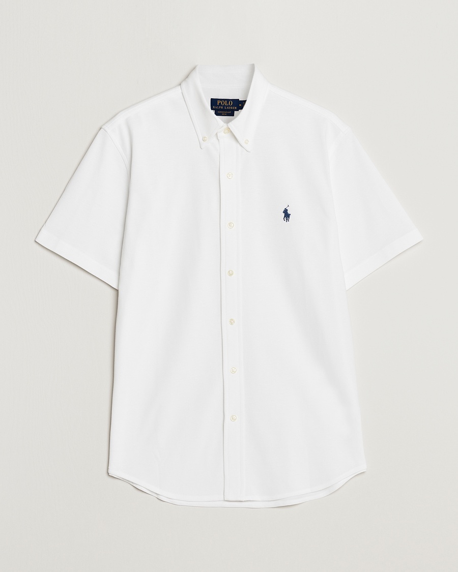 Polo Ralph Lauren Featherweight Mesh Short Sleeve Shirt White – Blanco