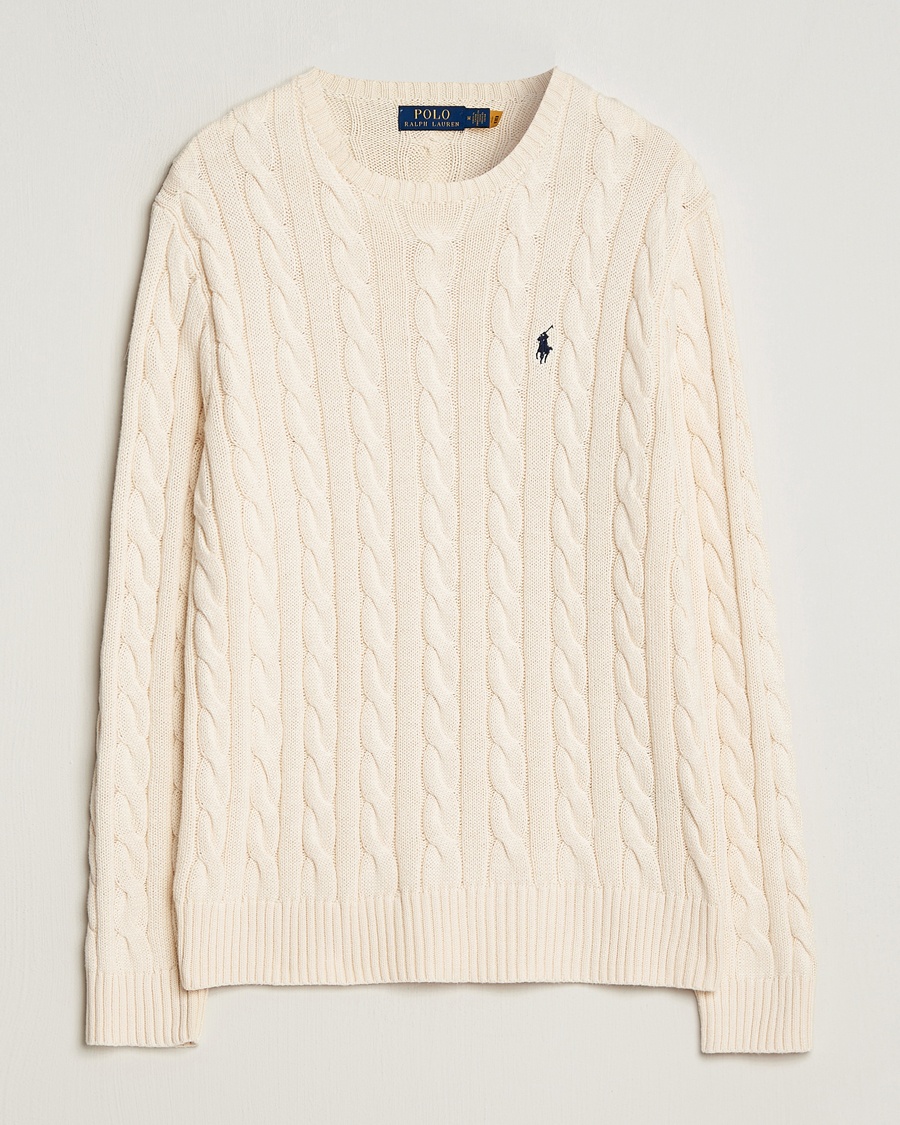 Polo Ralph Lauren Cotton Cable Pullover Andover Cream – Blanco