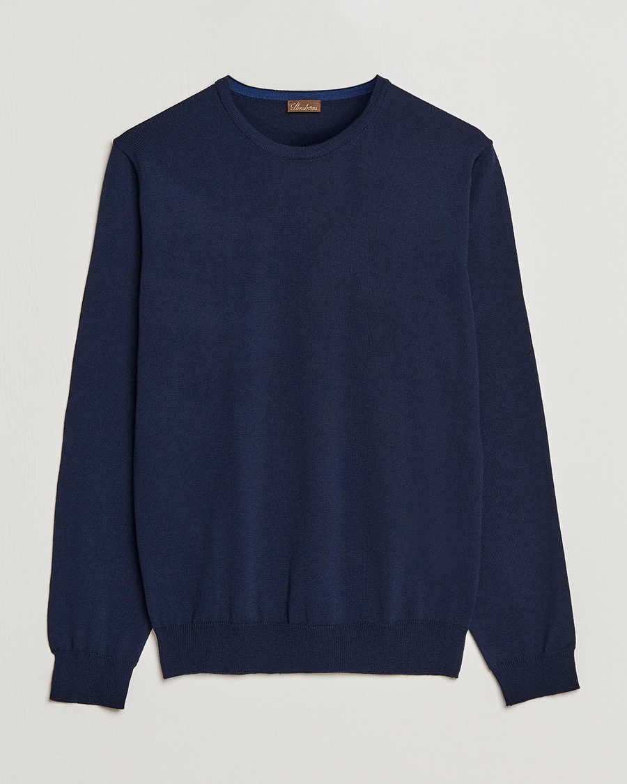 Stenströms Merino Crew Neck Navy – Azul