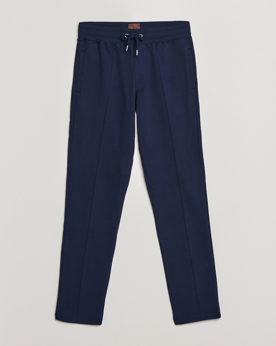 Stenströms Cotton Jersey Pants Navy – Azul