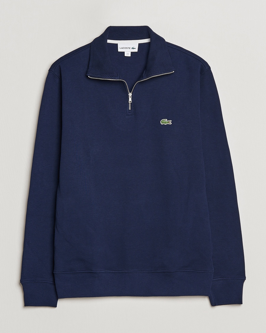 Lacoste Rib Interlock Half Zip Navy – Azul