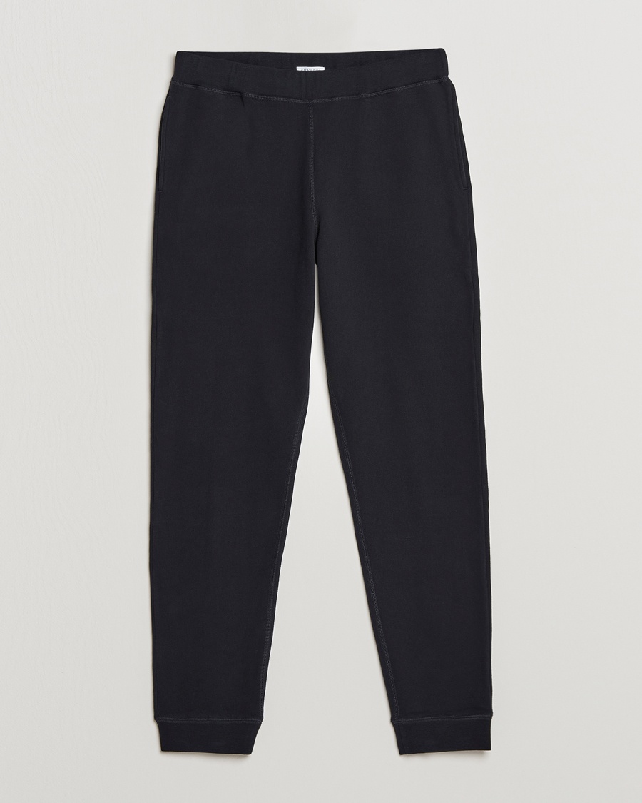 Sunspel Cotton Loopback Track Pants Black – Negro