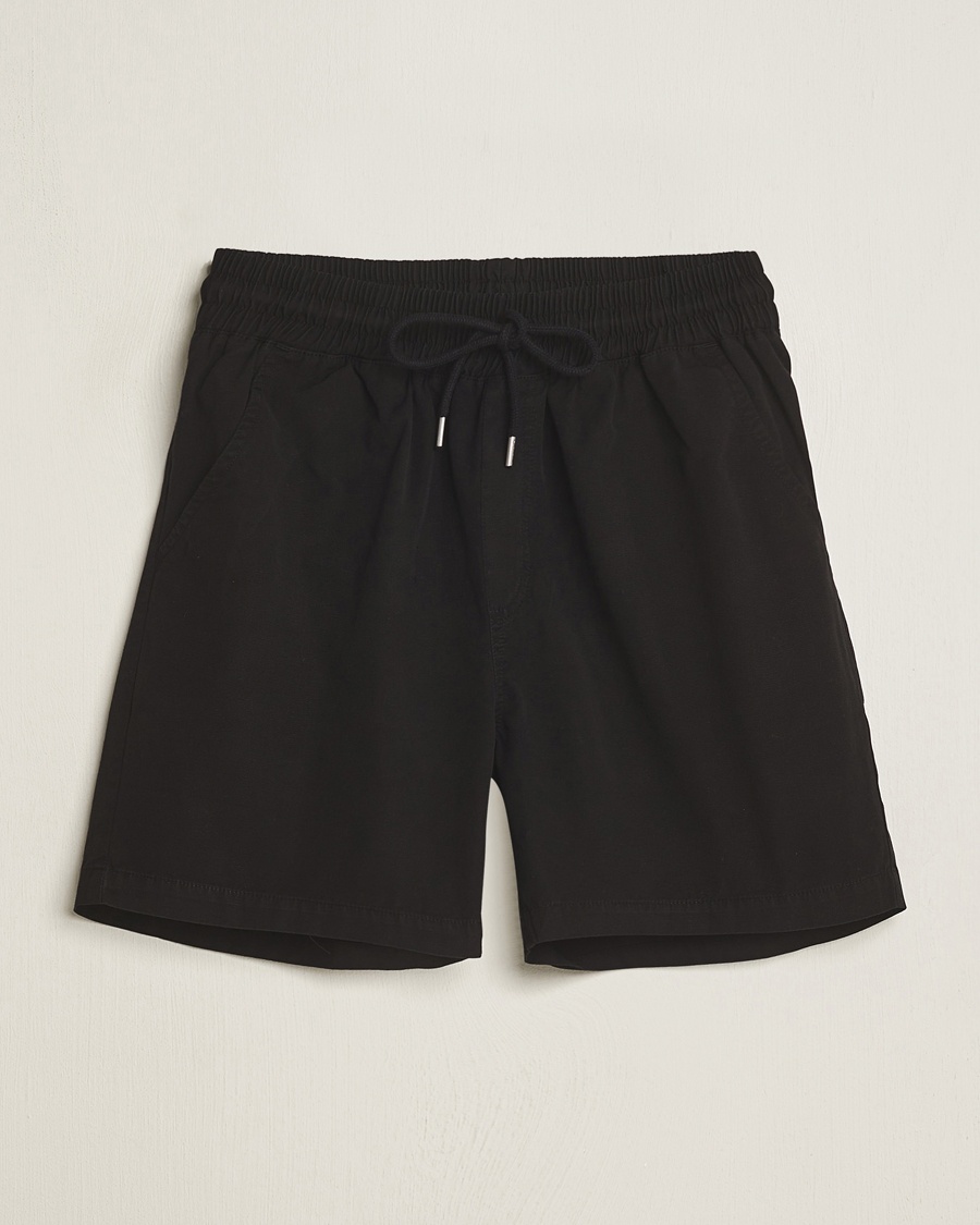 Colorful Standard Classic Organic Twill Drawstring Shorts Deep Black – Negro