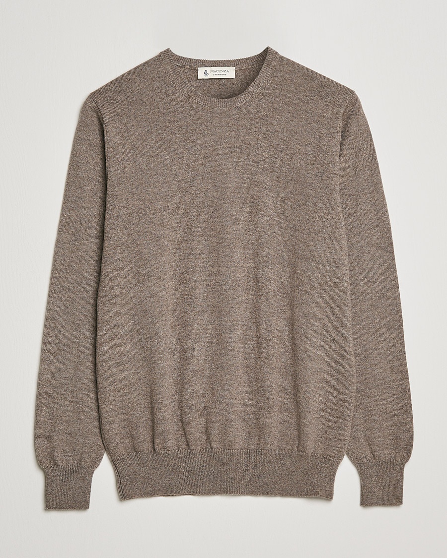 Piacenza Cashmere Cashmere Crew Neck Sweater Brown – Marrón