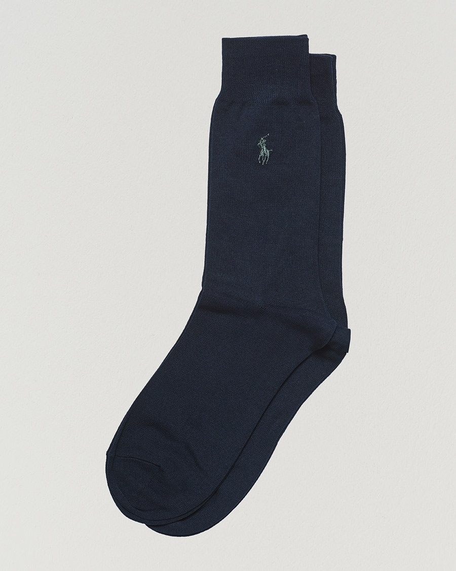 Polo Ralph Lauren 2-Pack Mercerized Cotton Socks Admiral Blue – Azul
