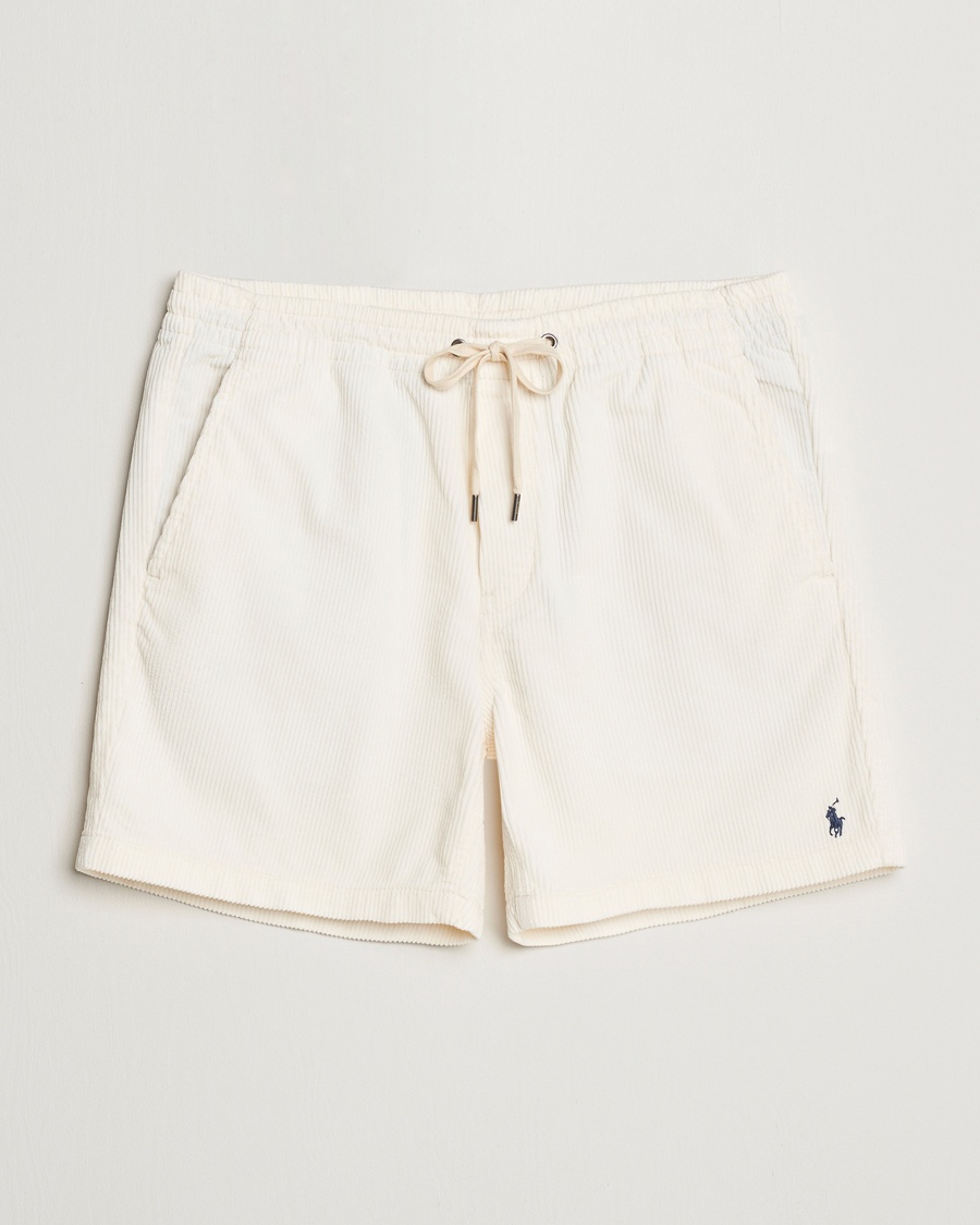 Polo Ralph Lauren Prepster Corduroy Drawstring Shorts Warm White – Blanco