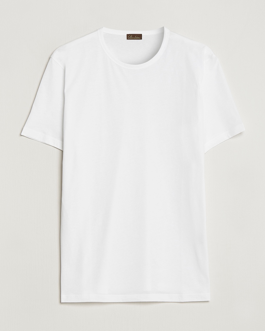 Stenströms Solid Cotton T-Shirt White – Blanco