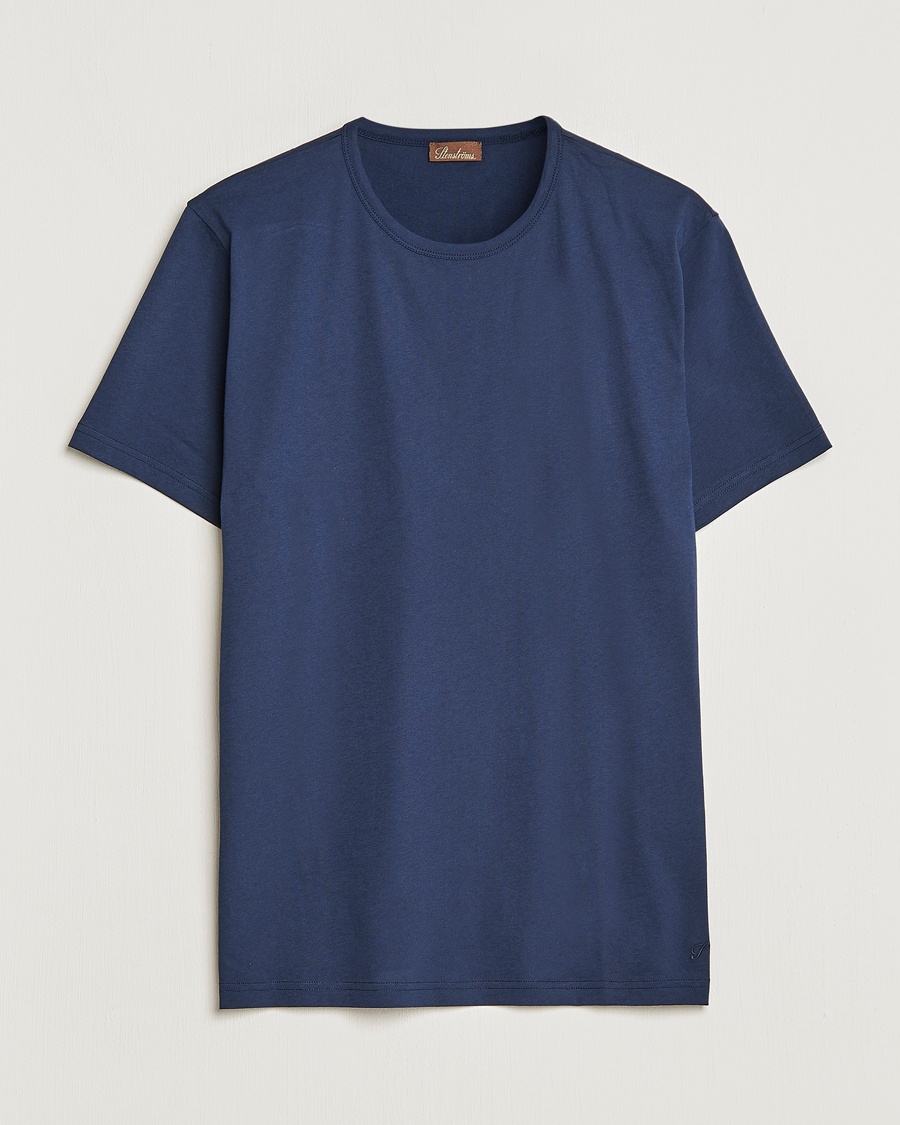 Stenströms Solid Cotton T-Shirt Navy – Azul