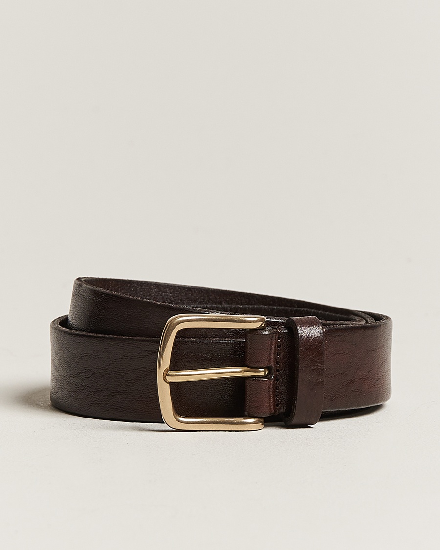 Anderson's Leather Belt 3 cm Dark Brown – Marrón