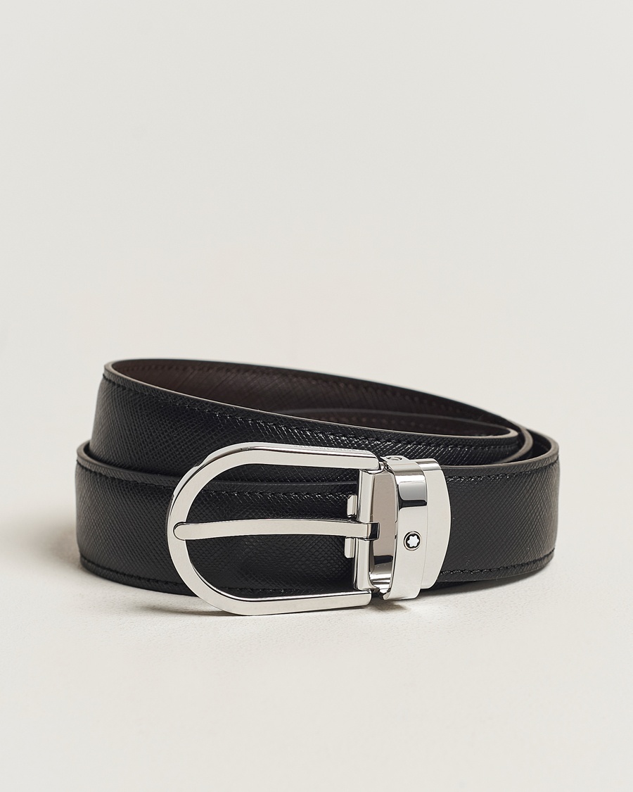 Montblanc Reversible Saffiano Leather 30mm Belt Black/Brown – Marrón