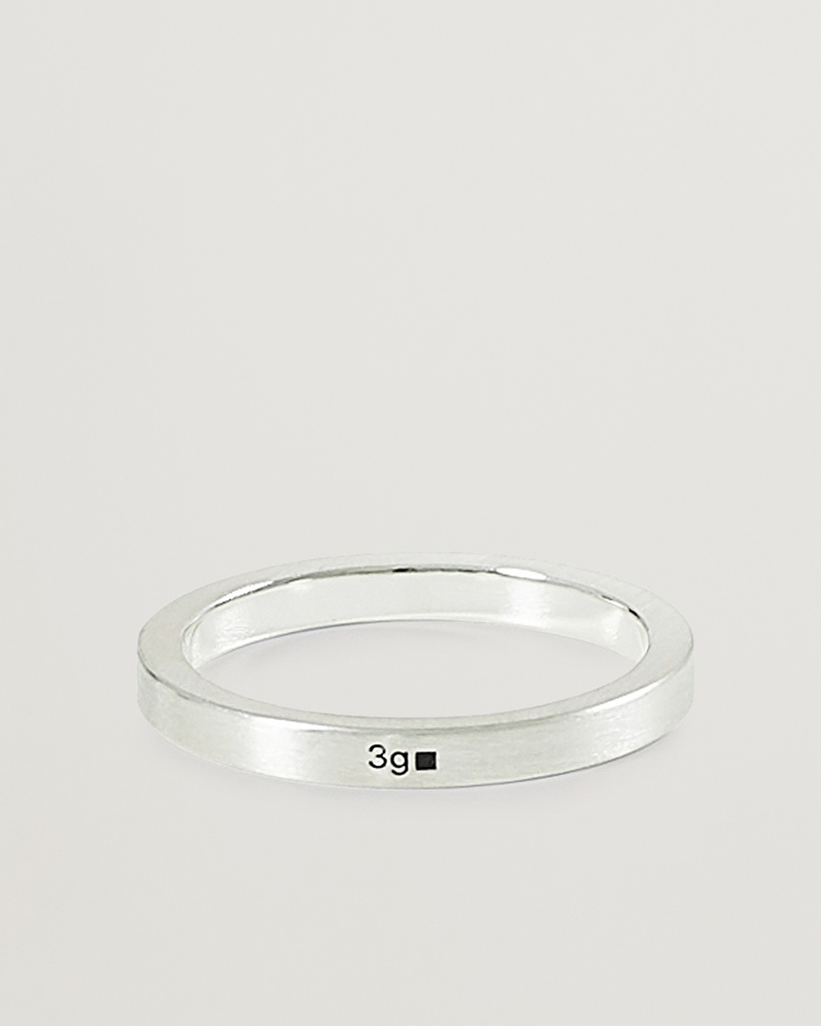 LE GRAMME Ribbon Brushed Ring Sterling Silver 3g – Plata