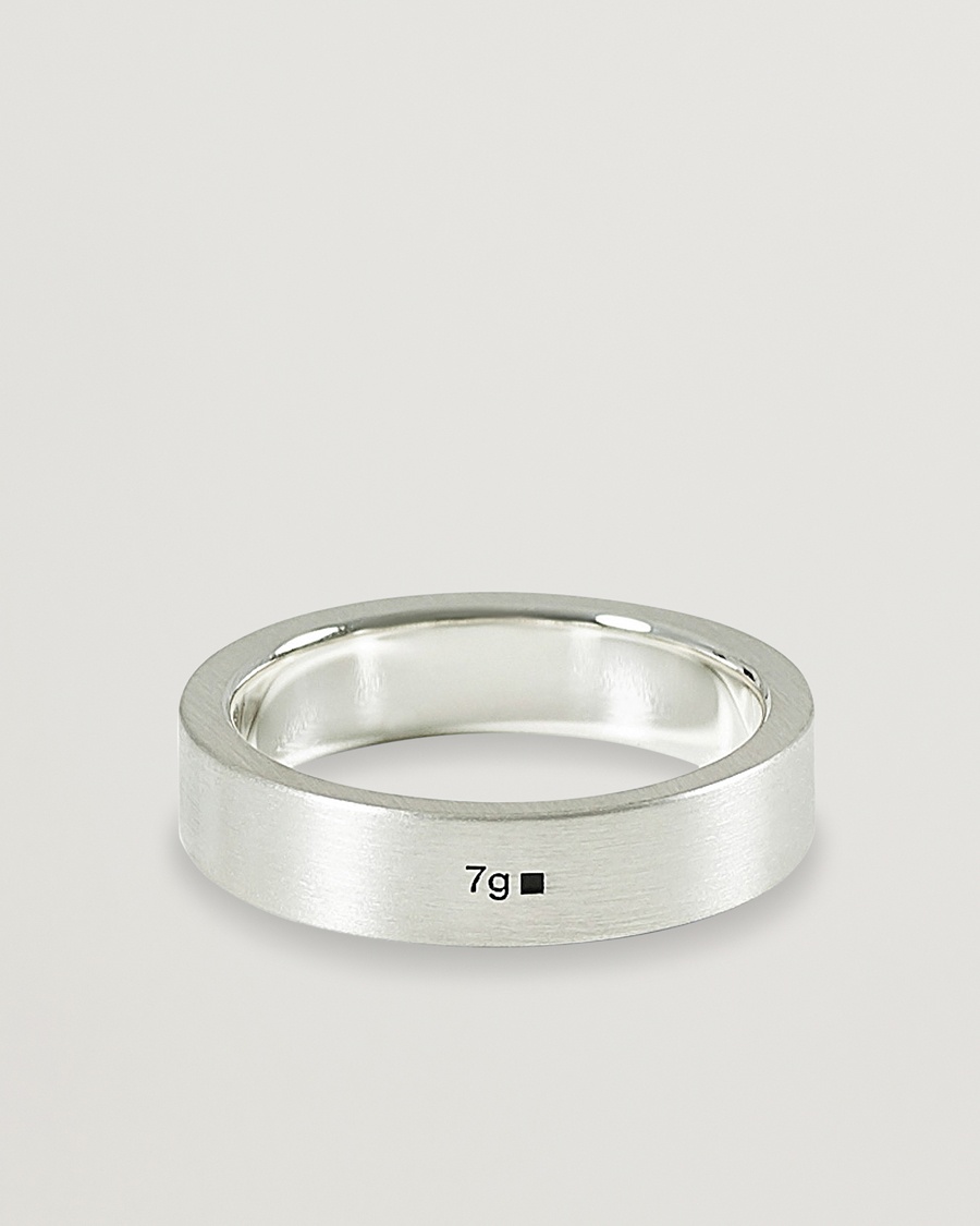LE GRAMME Ribbon Brushed Ring Sterling Silver 7g – Plata