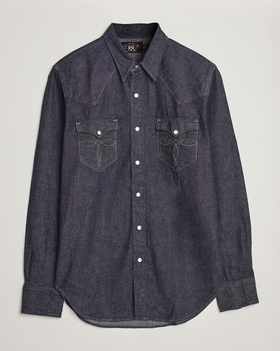 RRL Buffalo Western Shirt Rinse – Azul