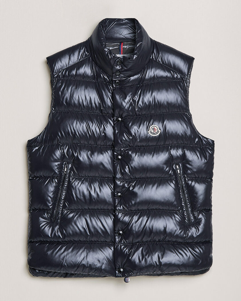 Moncler Tibb Down Vest Navy – Azul