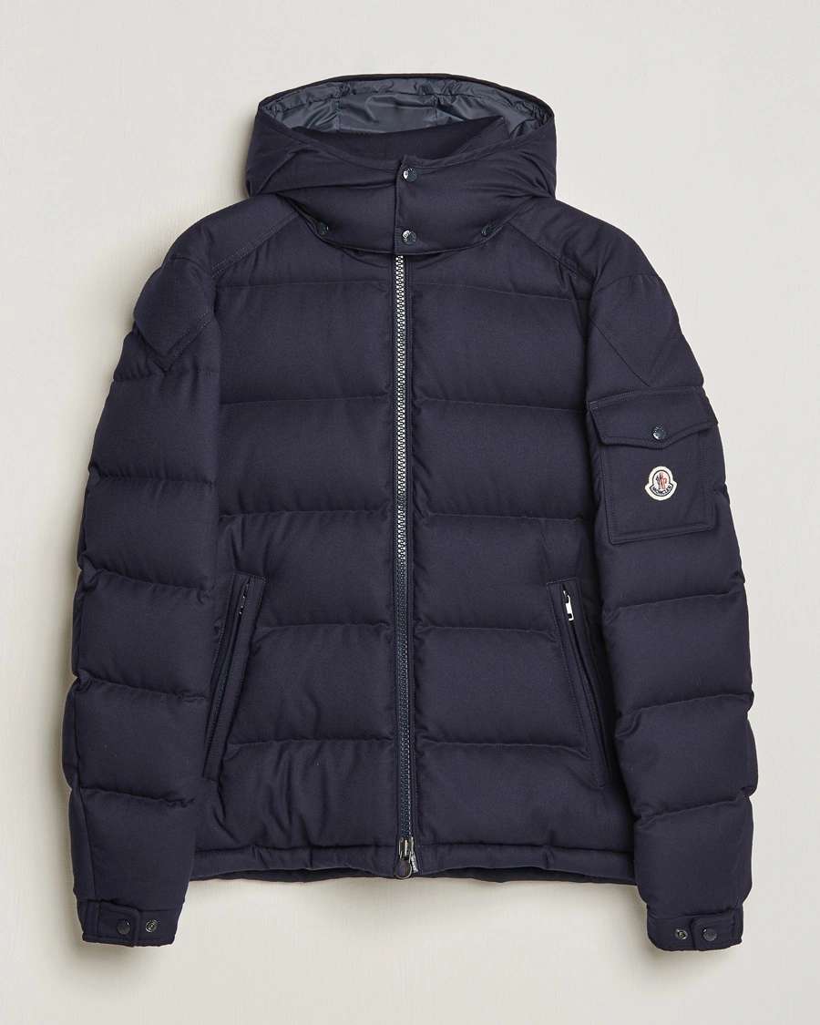 Moncler Montgenevre Flannel Down Jacket Navy – Negro
