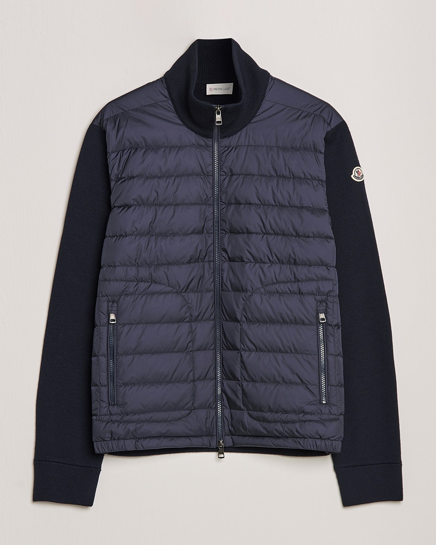 Moncler Hybrid Zip Cardigan Navy – Azul