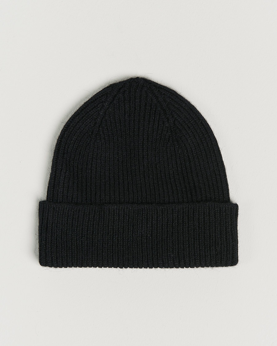 Le Bonnet Lambswool/Caregora Beanie Onyx – Negro